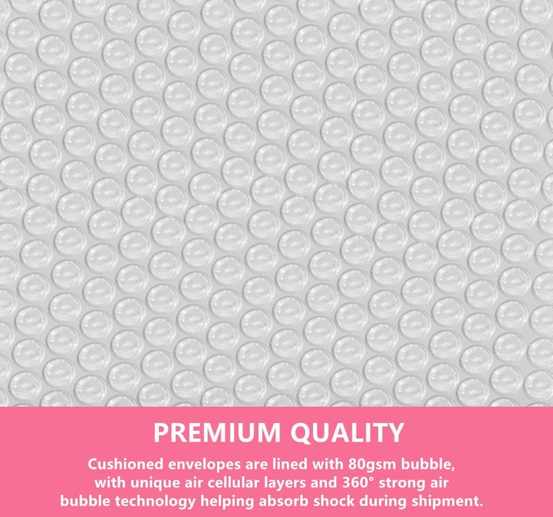 Yzjcafriz Bubble Mailers 3.5X5.9 Inch 50 Pack Small Padded Envelopes Poly Thicken Padded Self Seal Envelopes Bags (Pink) - Image 5